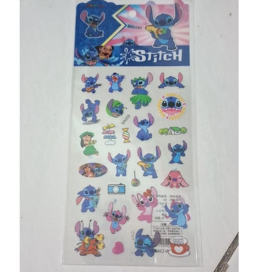 

stiker stitch gambar tempel karakter disney lilo and stitch scrump stiker timbul stitch