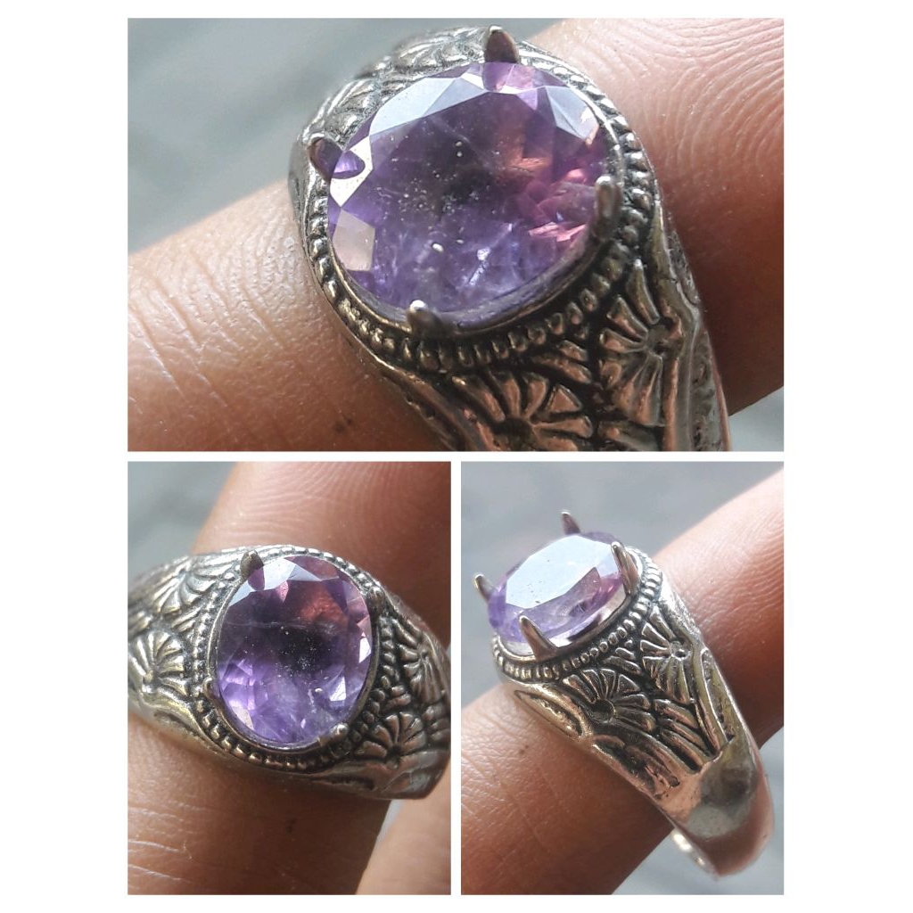 natural kecubung oval cutting