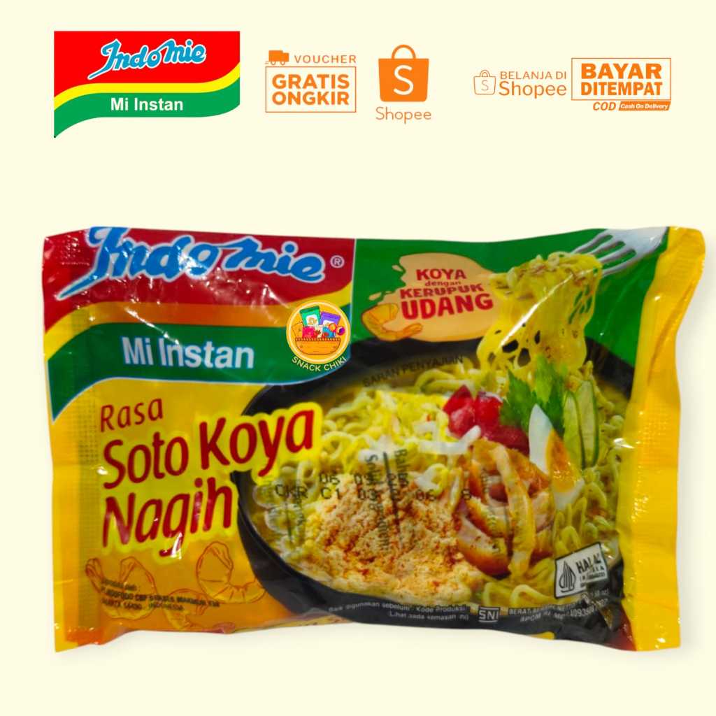 

INDOMIE MIE INSTAN RASA SOTO KOYA NAGIH HARGA PER 5 PCS