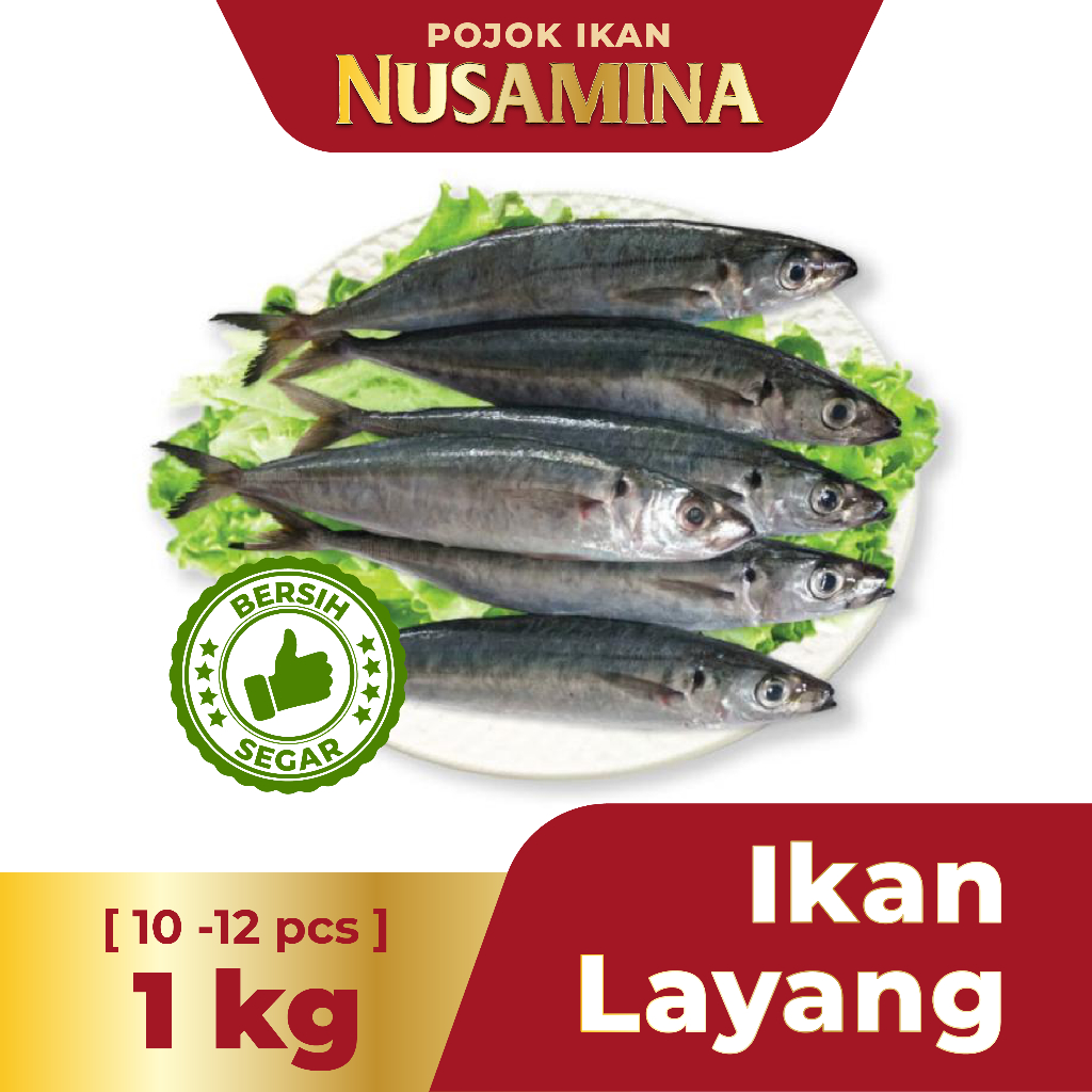 

Nusamina Ikan Layang Bersih Segar Frozen [10-12 pcs] 1kg