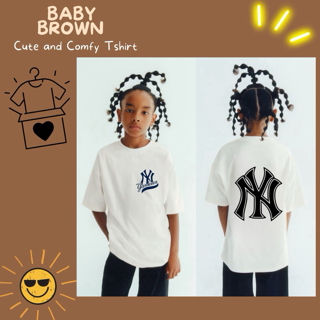 BAJU ANAK DPN BLKG KAOS ANAK ATASAN ANAK BAJU ANAK DISTRO LAKI-LAKI PEREMPUAN 1-10TAHUN TSHIRT MLB Y