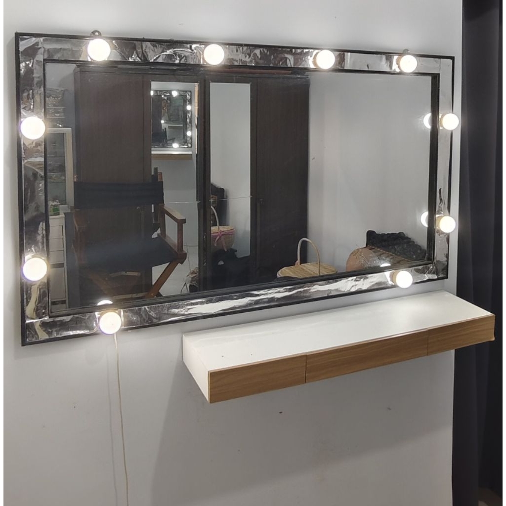 preloved vanity mirror free laci hambalan meja rias mua