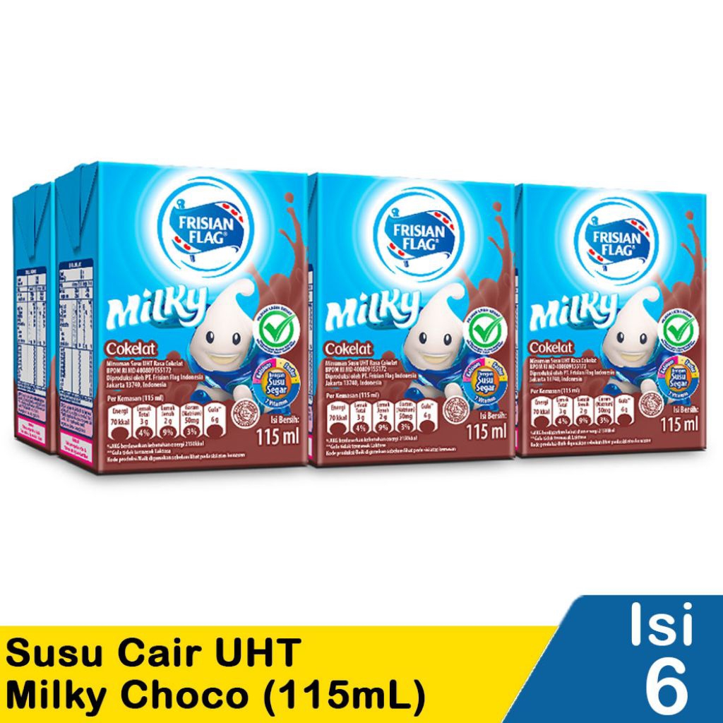 

Frisian Flag Nutribrain Susu UHT Cair Cokelat Kotak 6 x 115 ml