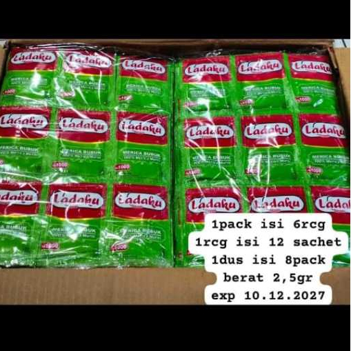 

Ladaku Merica Bubuk 1 Pack Isi 6 Renceng, @ renceng Isi 12 Sachet