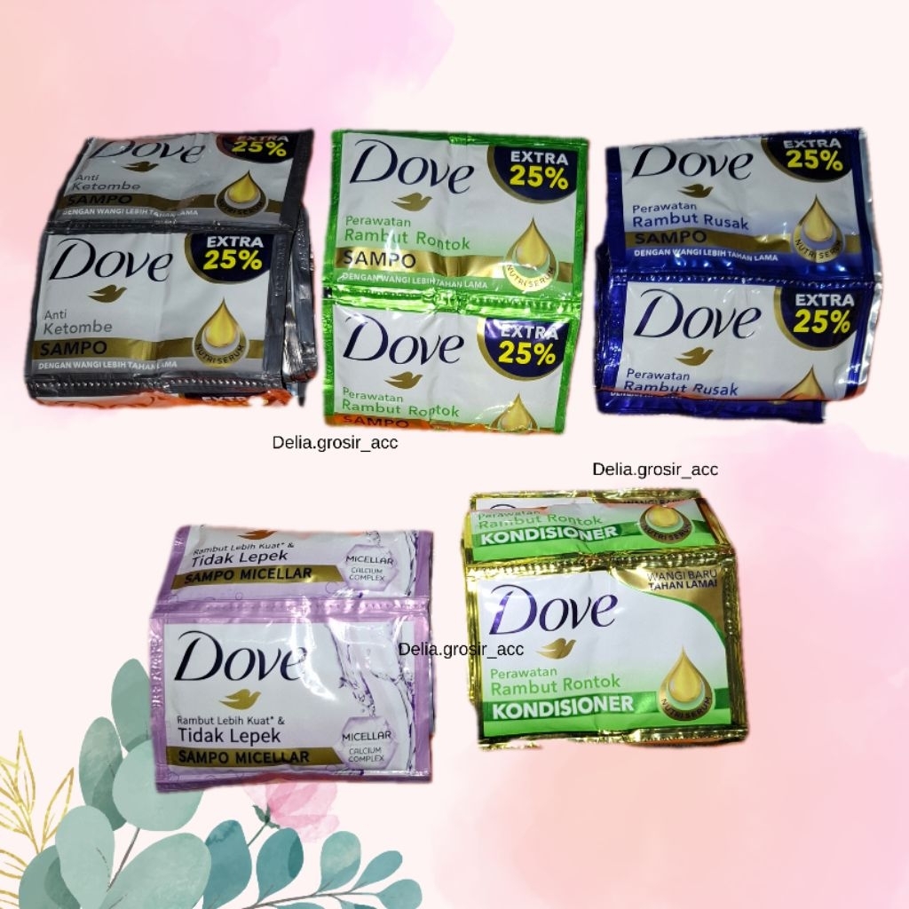 [ORI ]Sampo Dove 12 Sachet Shampoo Dove
