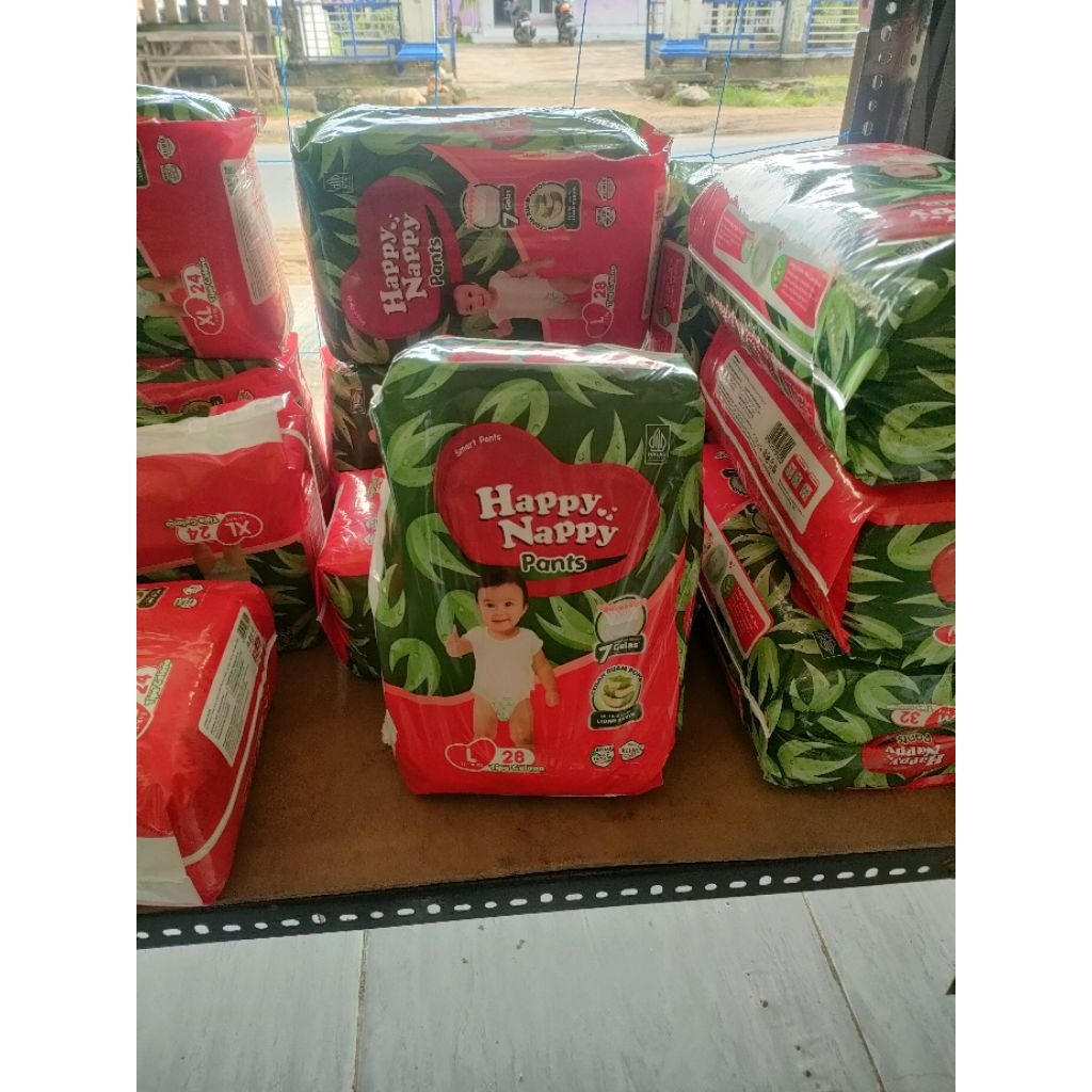 HAPPY NAPPY PANTS popok tipe celana M32, L28, XL 24