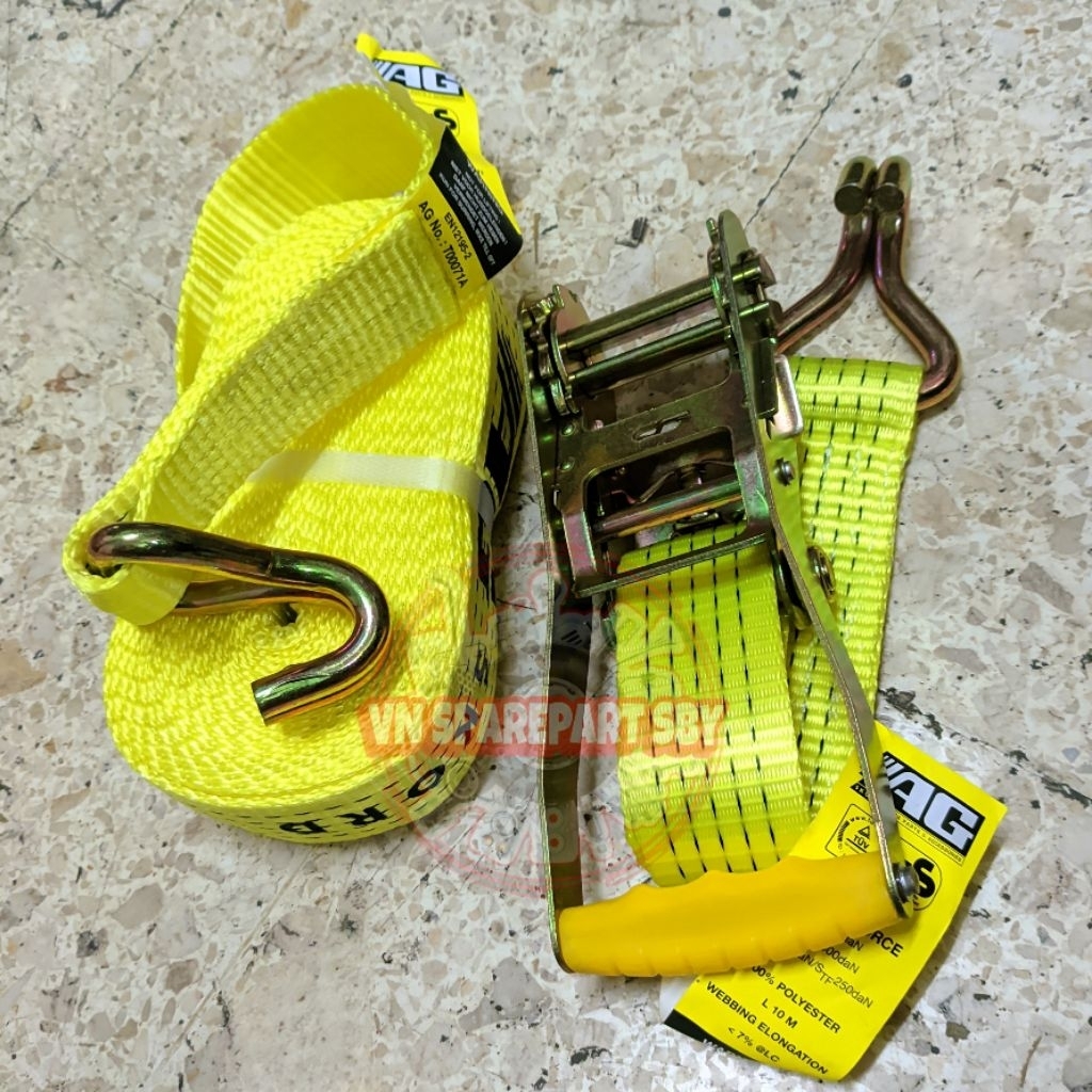 RATCHET TIE DOWN L 10 M # TRACK BELT/PENGIKAT LOGISTIK L 10 M