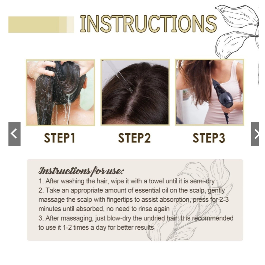 EELHOE Rosemary Oil Rambut Penumbuh Rambut Botak Perawatan Rambut Rontok Penumbuh Rambut Cepat Hair