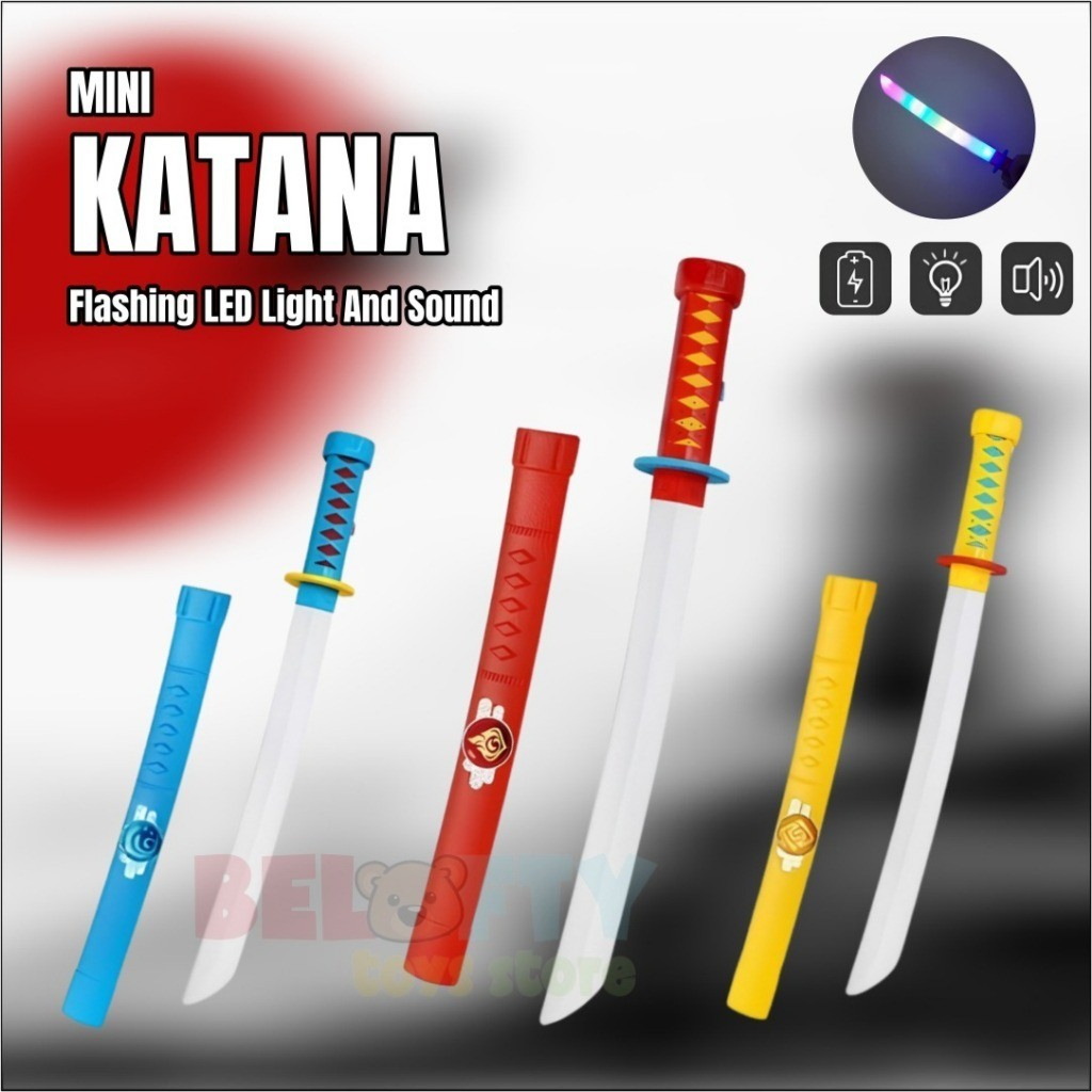Mainan Anak Katana Lampu 49cm Mainan Anak Lampu Katana Cosplay