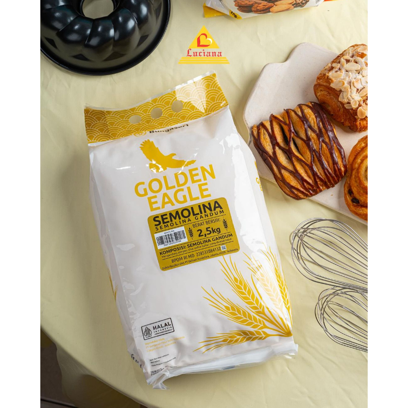 

Tepung Gandum Semolina Golden Eagle 2.5KG / Tepung Semolina Golden Eagle