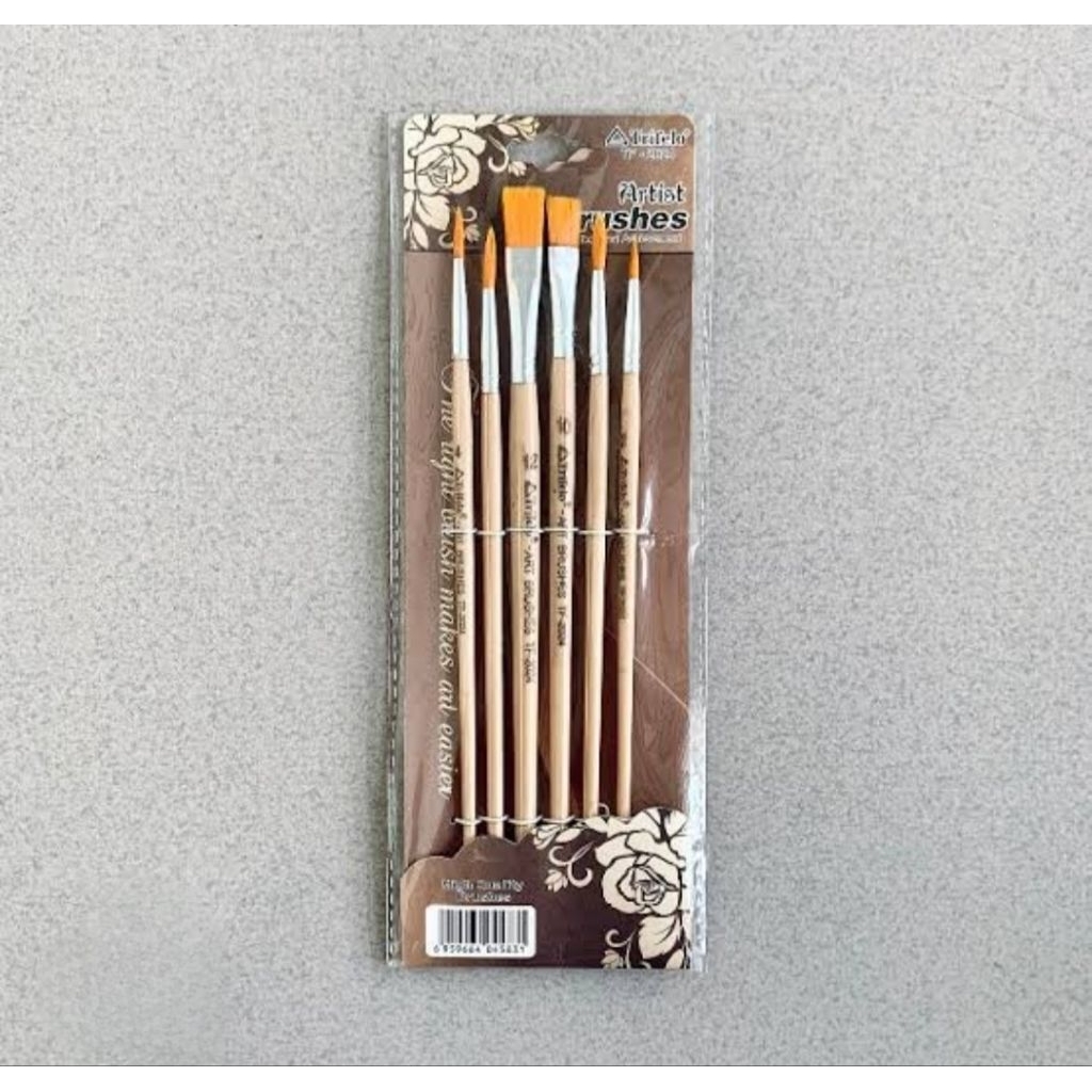 

Trifelo - Paint Brush Set Trifello Art 2024 6pcs / Kuas Cat Set Trifello 2024 6pcs No.2,4,6,8,10,12
