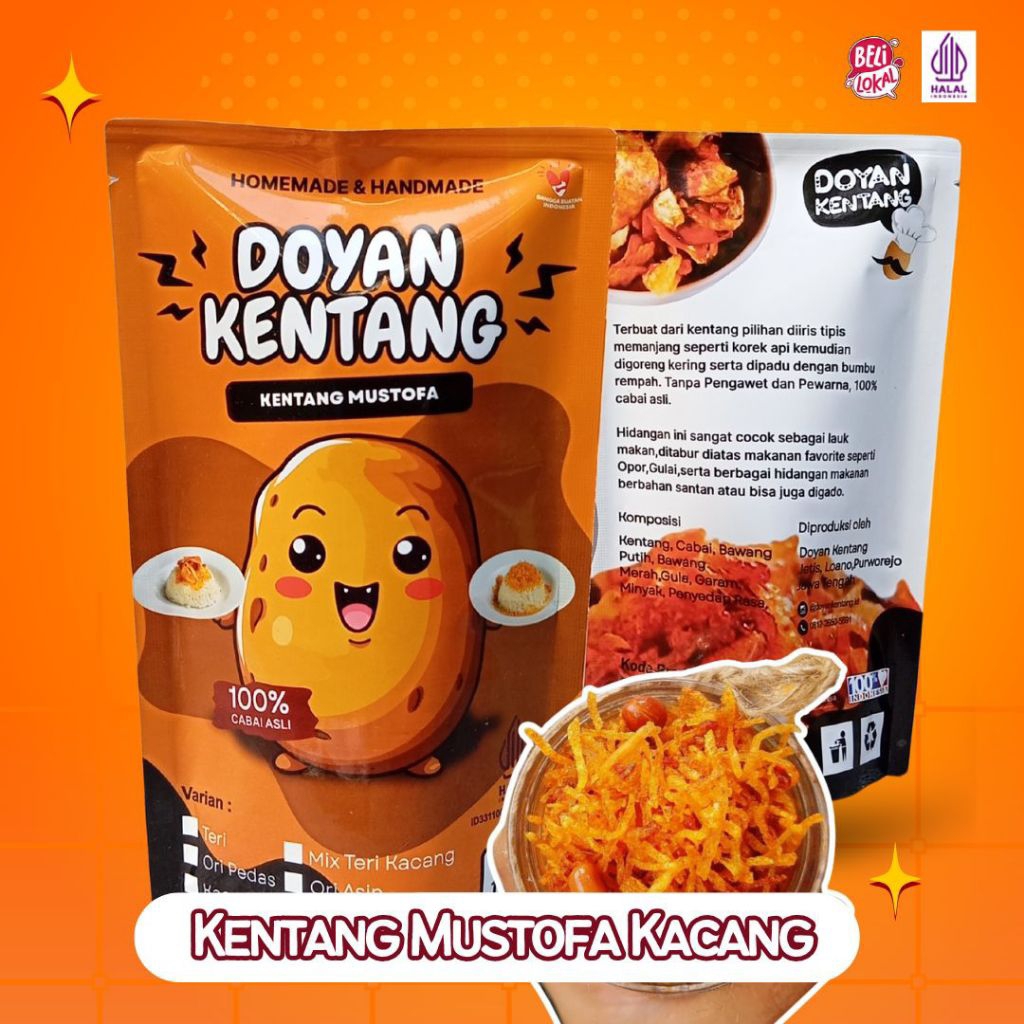 

DOYAN KENTANG - Kentang Mustofa Kacang 100 gram