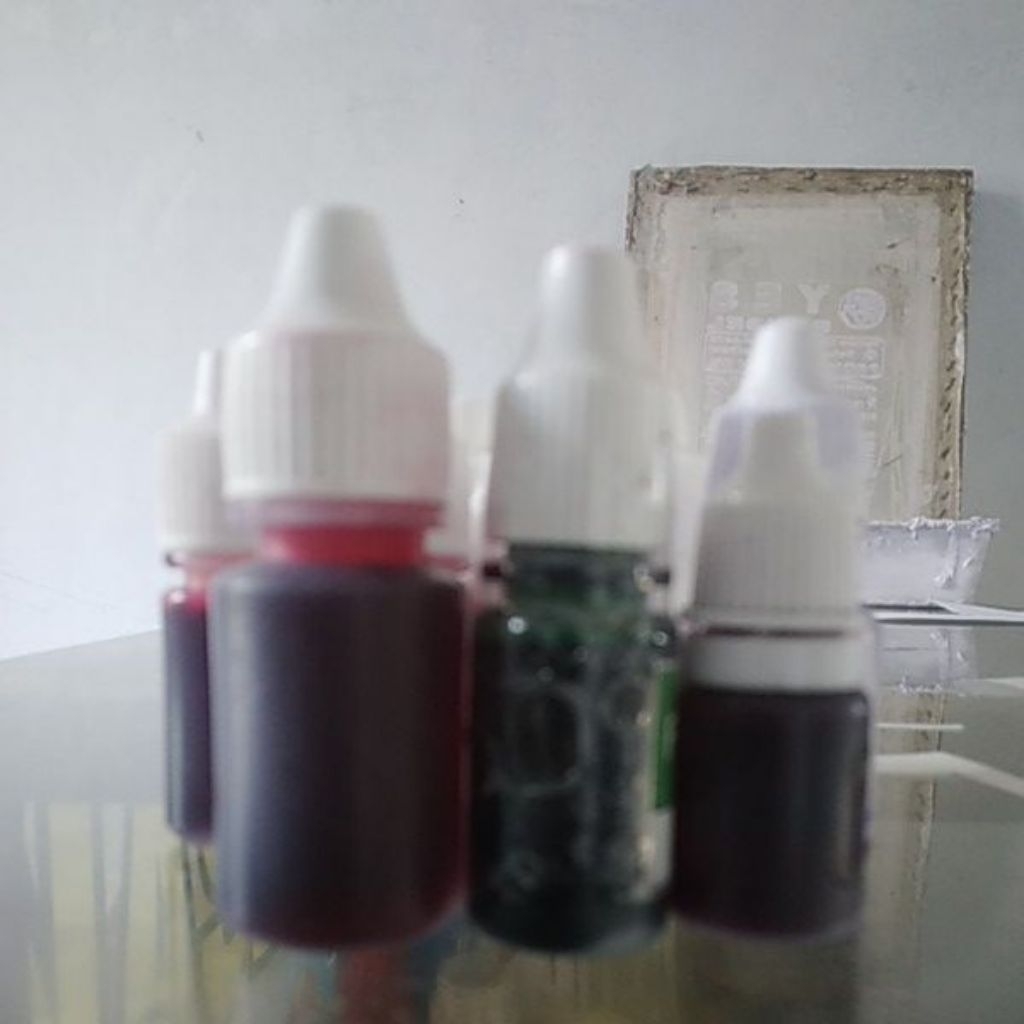 

tinta stempel permanen utk plastik, streofoam, gela kemasan ekonomis 10ml,15ml,20ml