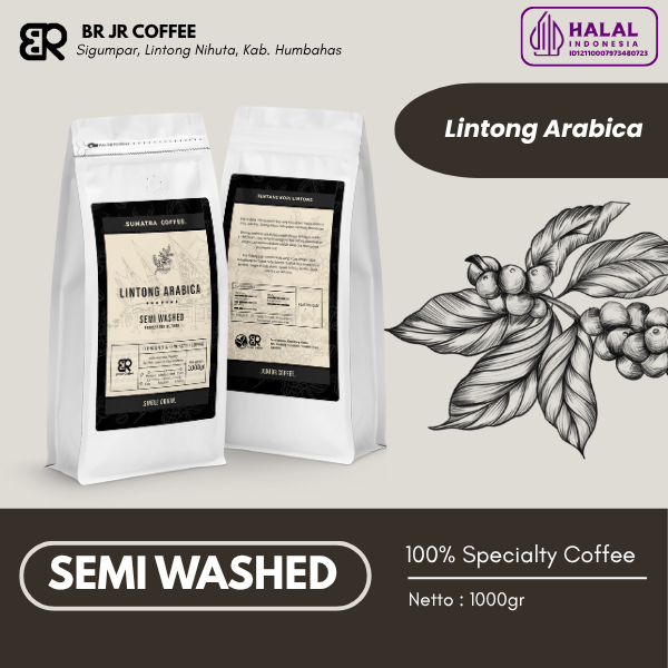 

Biji Kopi Sangrai/Roasted Arabika Lintong 1Kg Semi Washed - Specialty Coffee