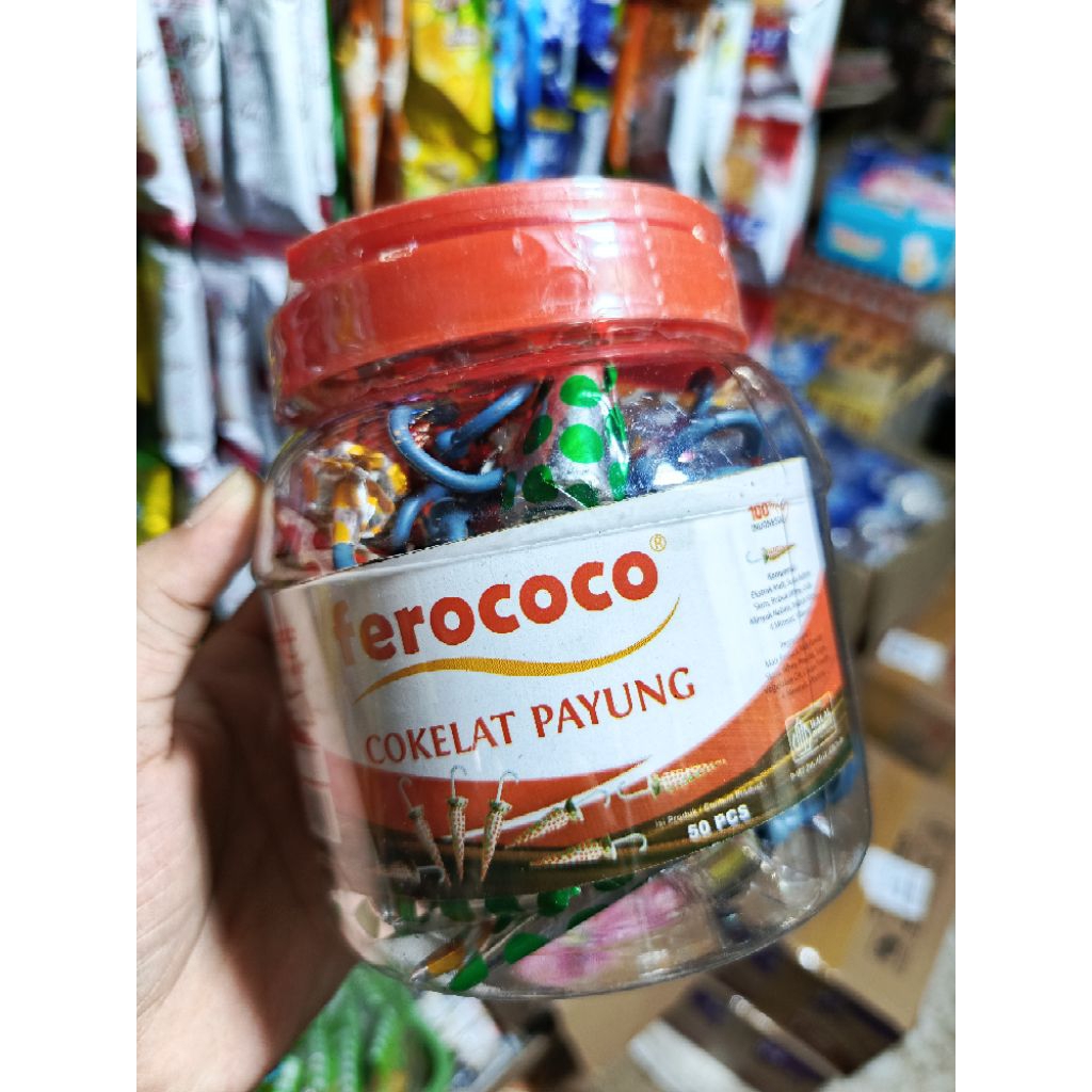 

Coklat Bentuk Payung Isi 50pcs/Toples