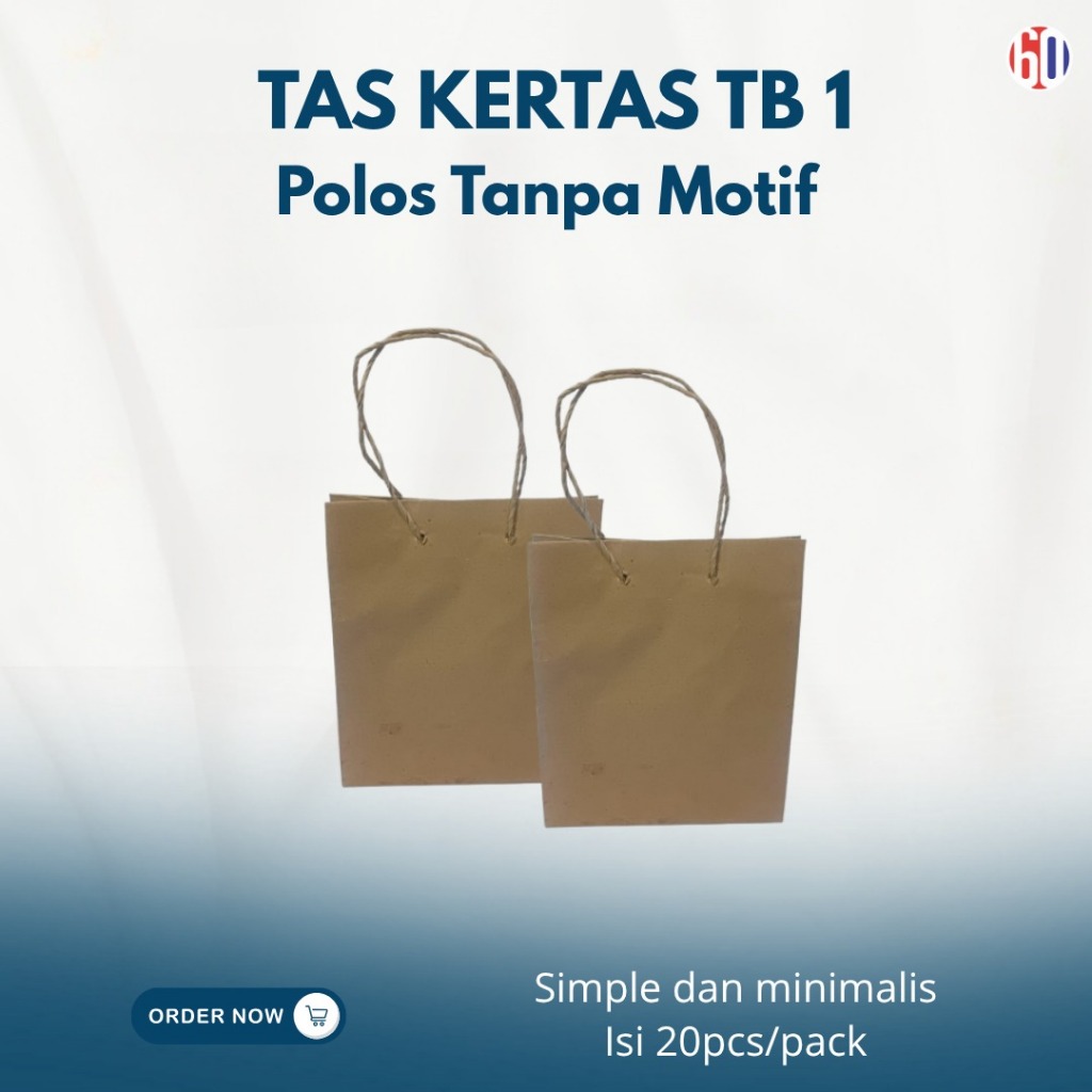

Toko plastik 60- Tas Kertas Souvenir TB 1 Ukuran 15x17x7 cm - Polos & Batik / Goodie Bag / Kemasan Bingkisan.