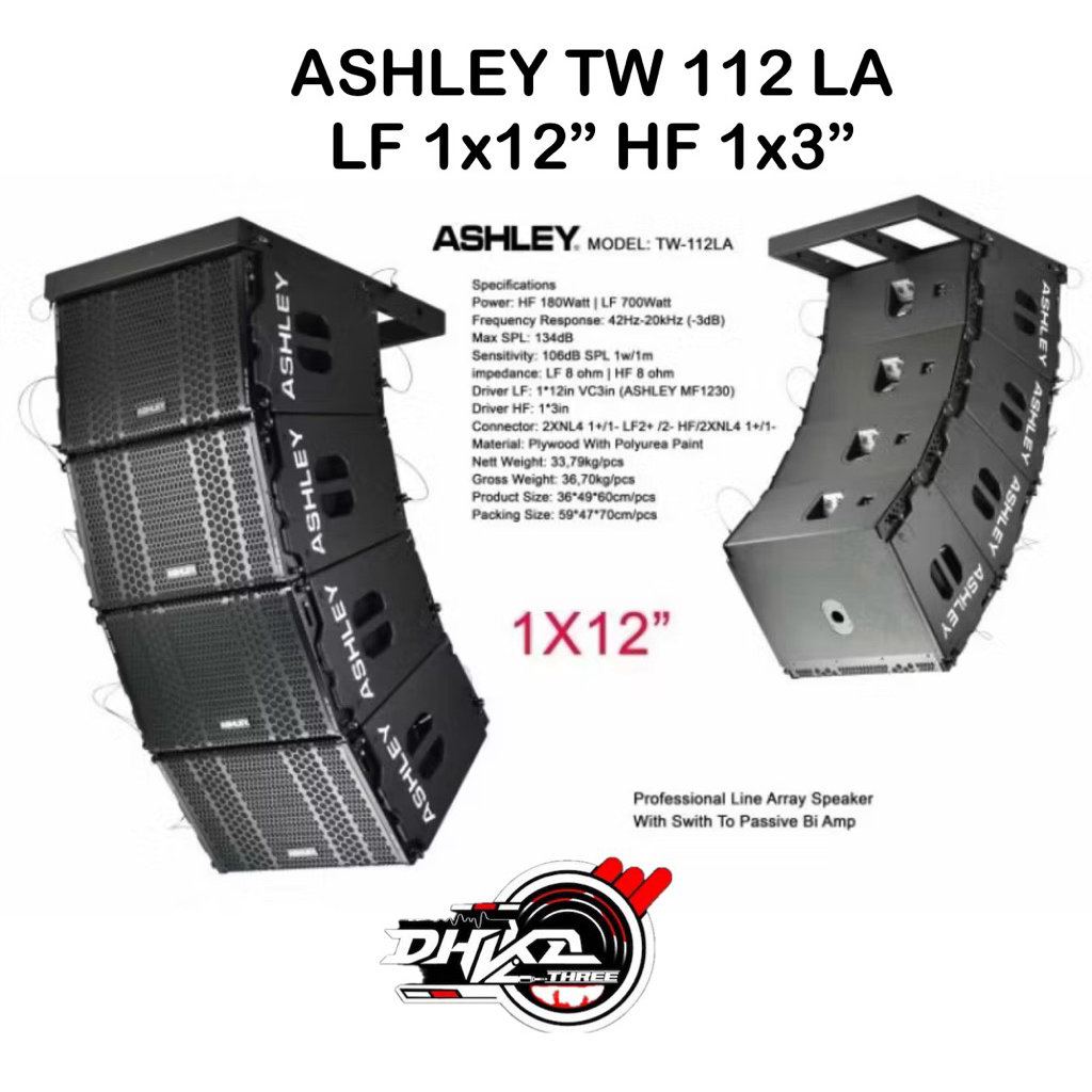 SPEAKER ASHLEY LINE ARRAY TW 112 LA ORIGINAL / Speaker Line Array Tw 112LA / Speaker Line array buil