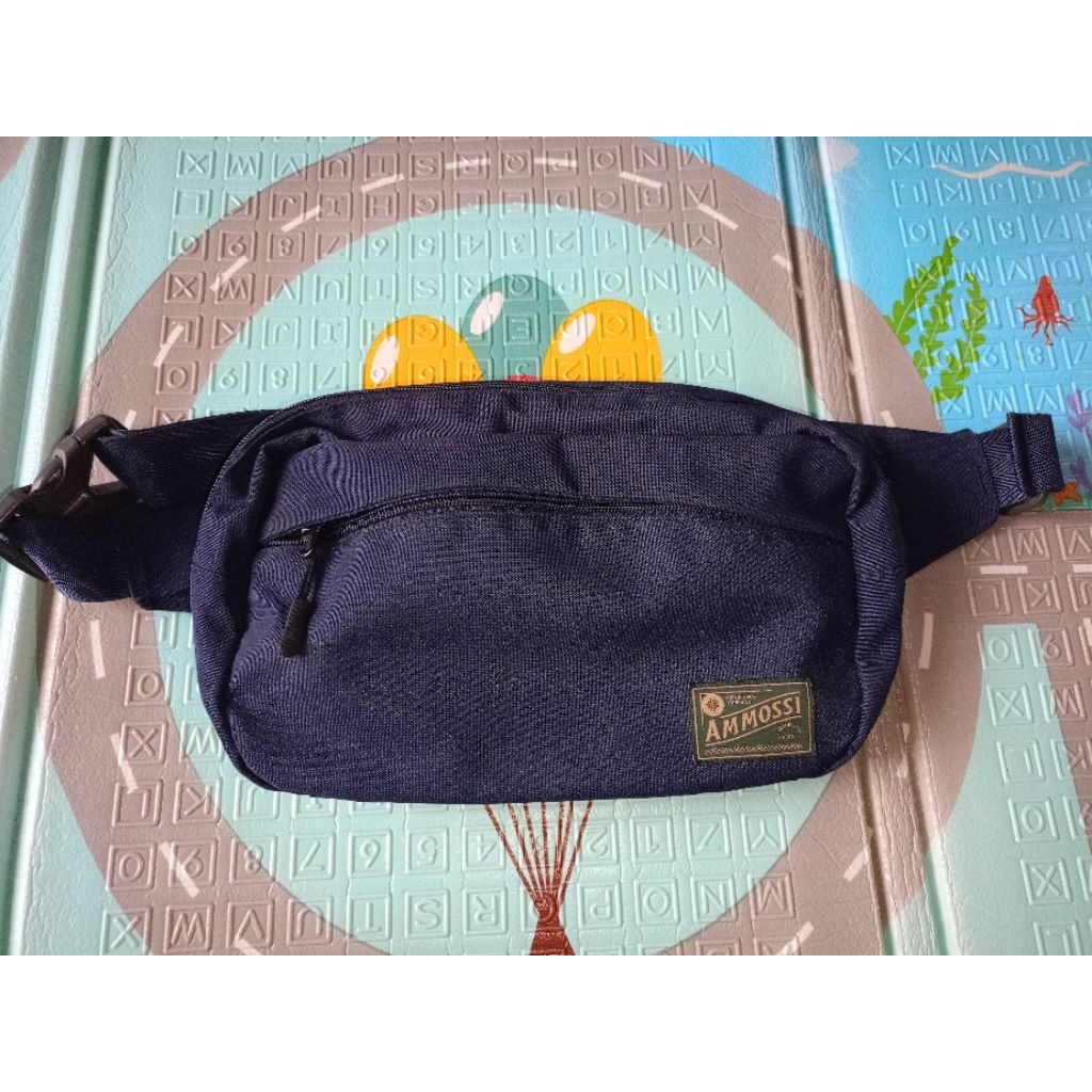 WAISG BAG SWITF BLACK AMMOSSI ORI 100% , SLING BAG PRIA AMMOSSI NAVY, TAS SELEMPANG