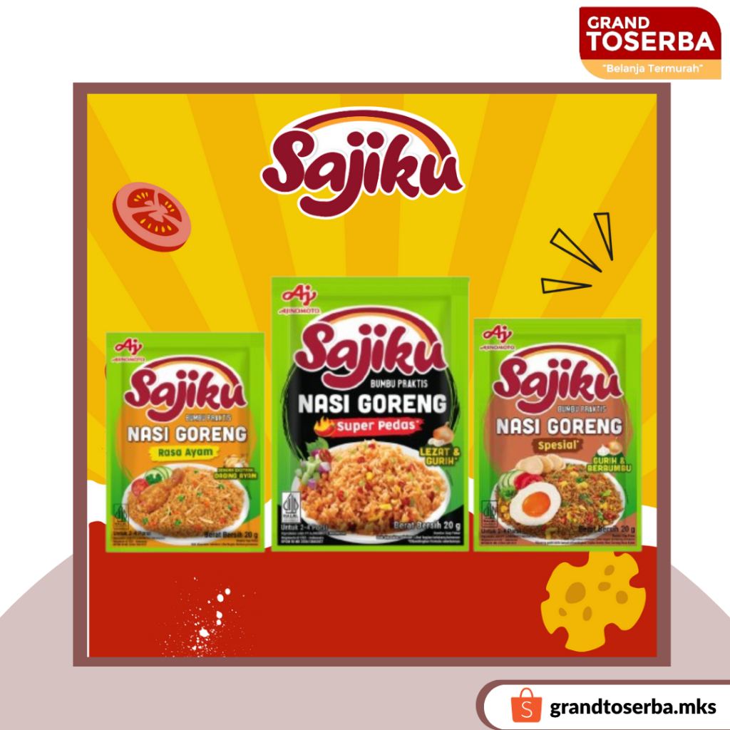

Sajiku NASI Goreng Aneka Rasa 20gr Bumbu Praktis