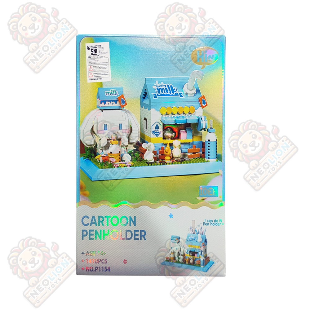 NeoLion Mainan Susun Balok Cartoon Pen Holder Cinnamoroll Milk Shop P1154