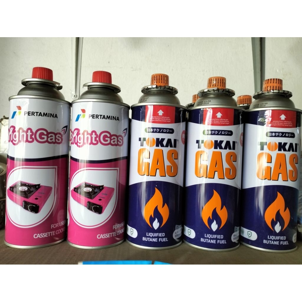 Gas Kaleng Portable Bright Gas & Tokai  Ori