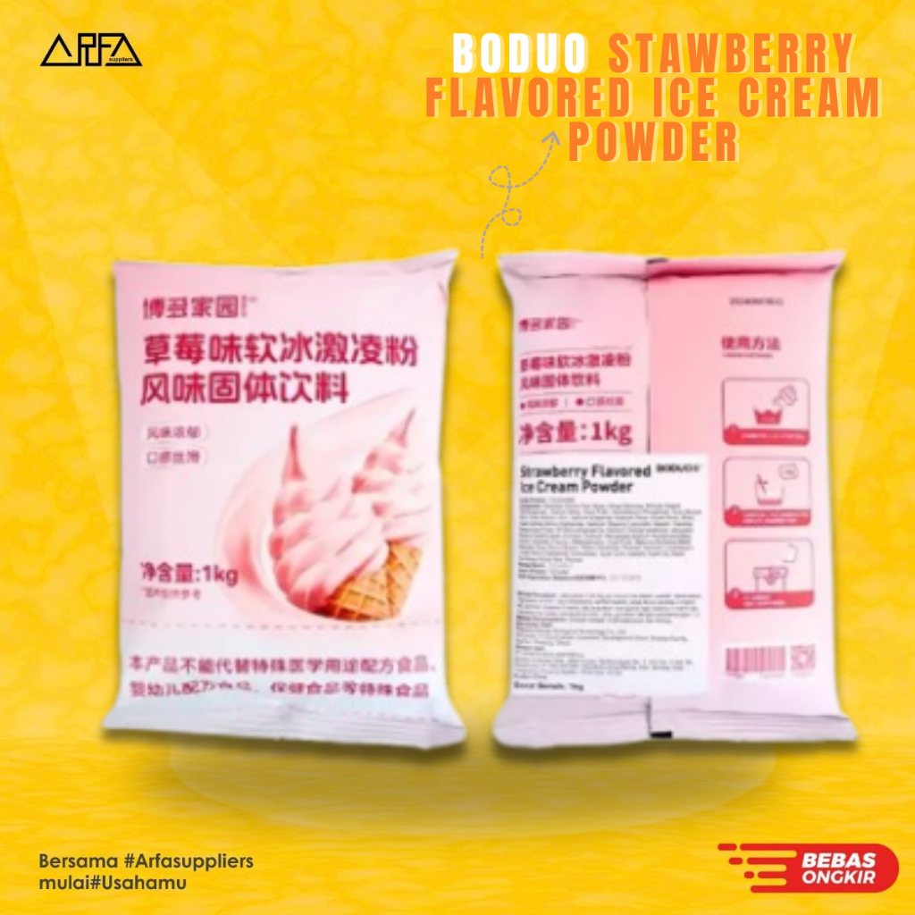 

Boduo Strawberry Flavored Ice Cream Powder