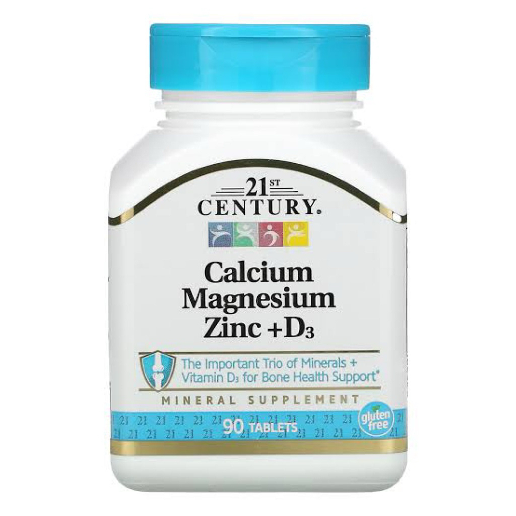 21st Century Calcium Magnesium Zinc + D3 90 Tablets