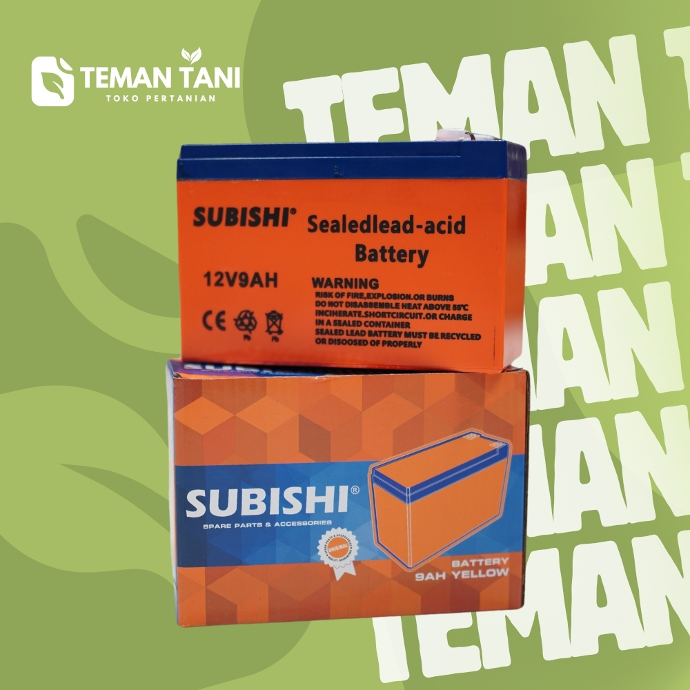 aki sprayer elektrik 12v 9ah original subishi