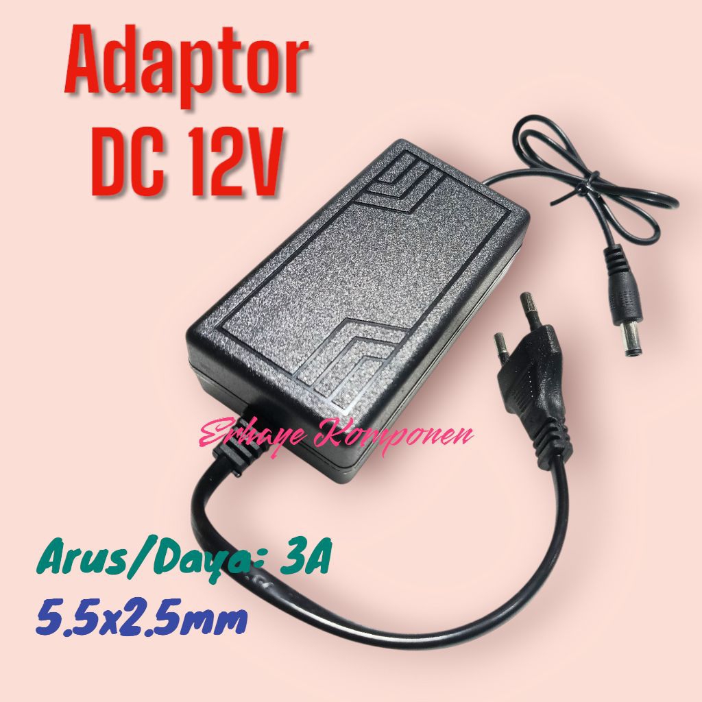 Adaptor 3A/12V / Adaptor 12V-3A Amper / Switching 12V-3A.