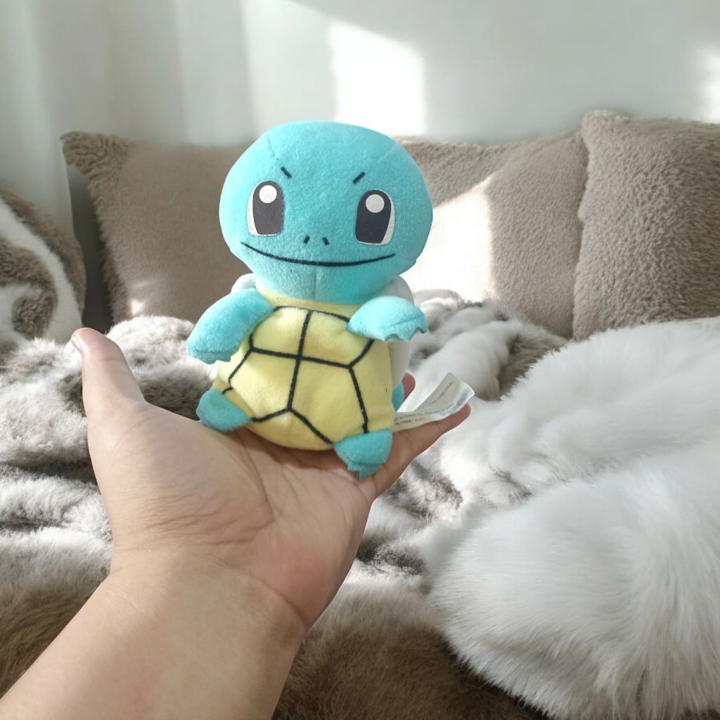 Boneka Pokemon Plush Squirtle Bean Bag Nintendo 1998 Classic