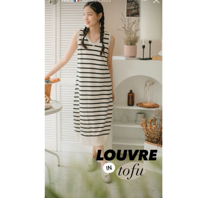 Bebeplum - Louvre Dress in Tofu (Preloved)