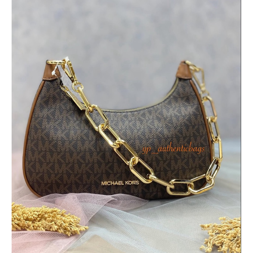 MK CORA MEDIUM BROWN SIGNATURE