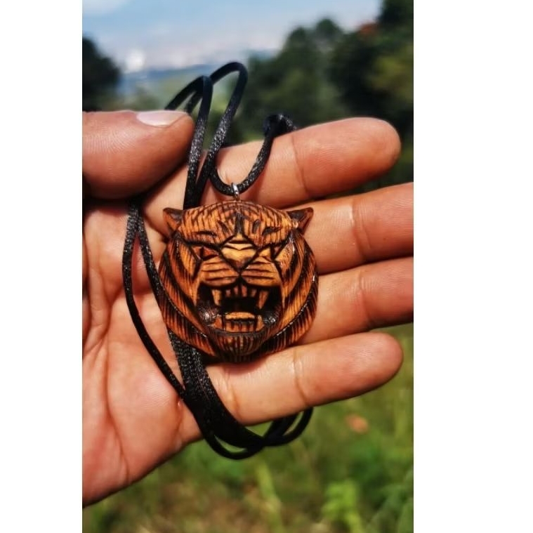 Kalung Ukir Kaboa Sancang Motip Macan Asli Garut