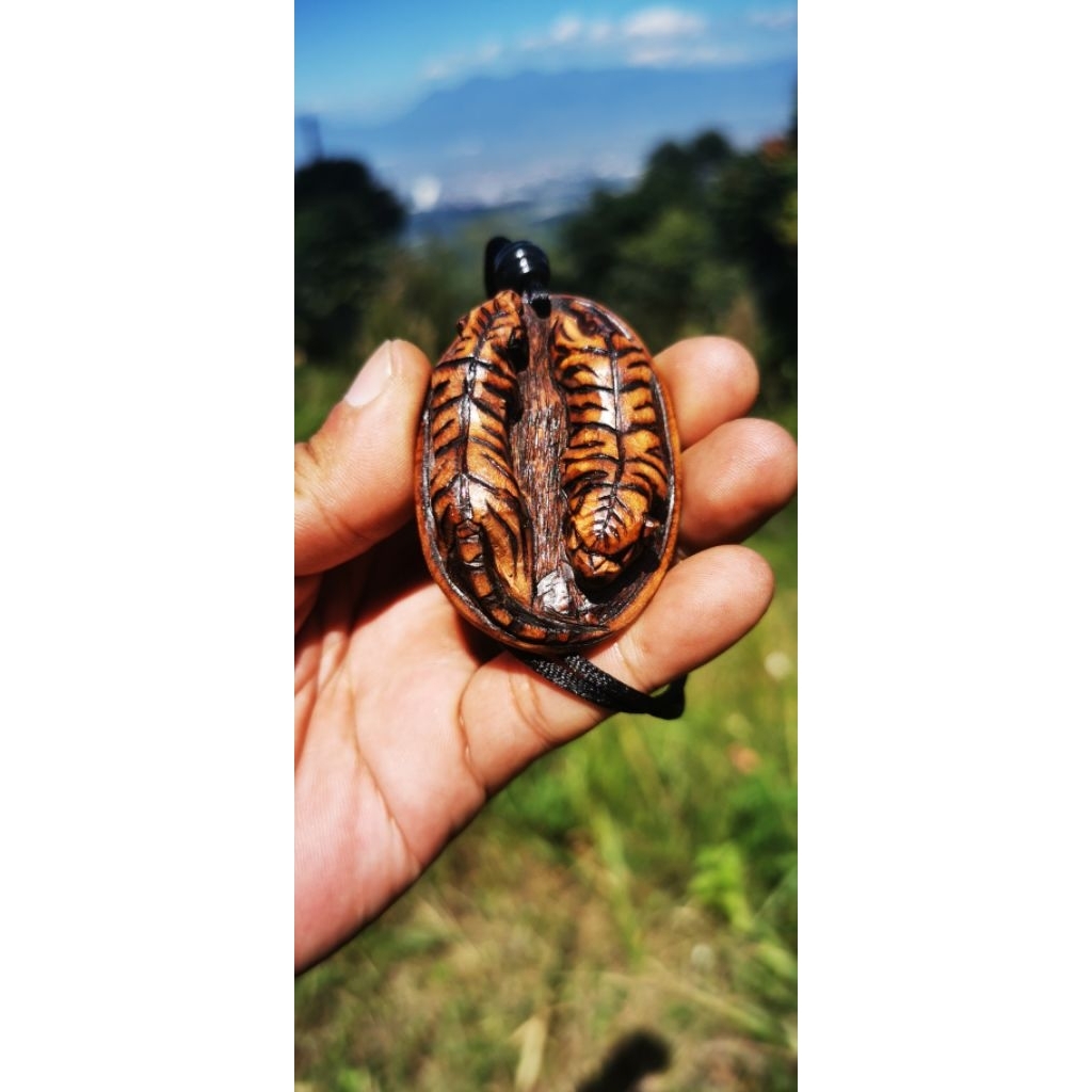 Kalung Ukir Kaboa Sancang Motip Macan Malodra Asli Garut