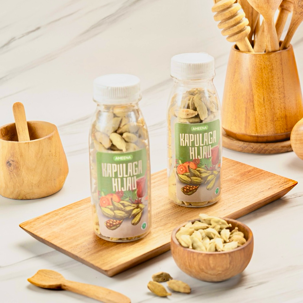 

[ MINI ] Kapulaga Hijau Whole Green Cardamom 50GR | Ameena Premium Quality