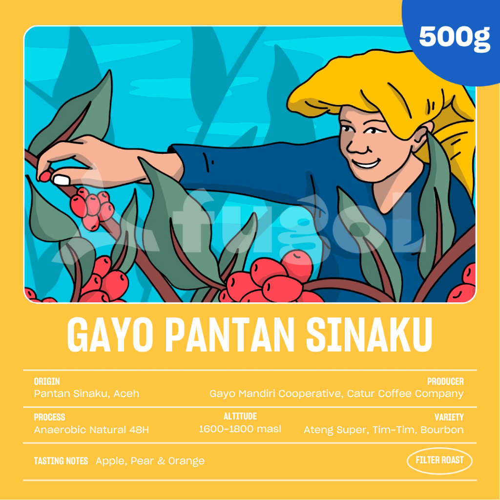 

Kopi Arabika Gayo Pantan Sinaku (500 gram) Single Origin Specialty Coffee Beans