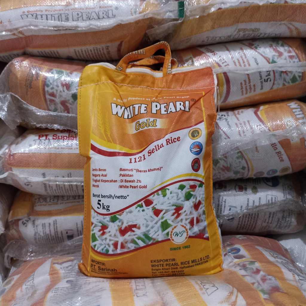

Basmati pakistan white pearl kemasan 5Kg Original