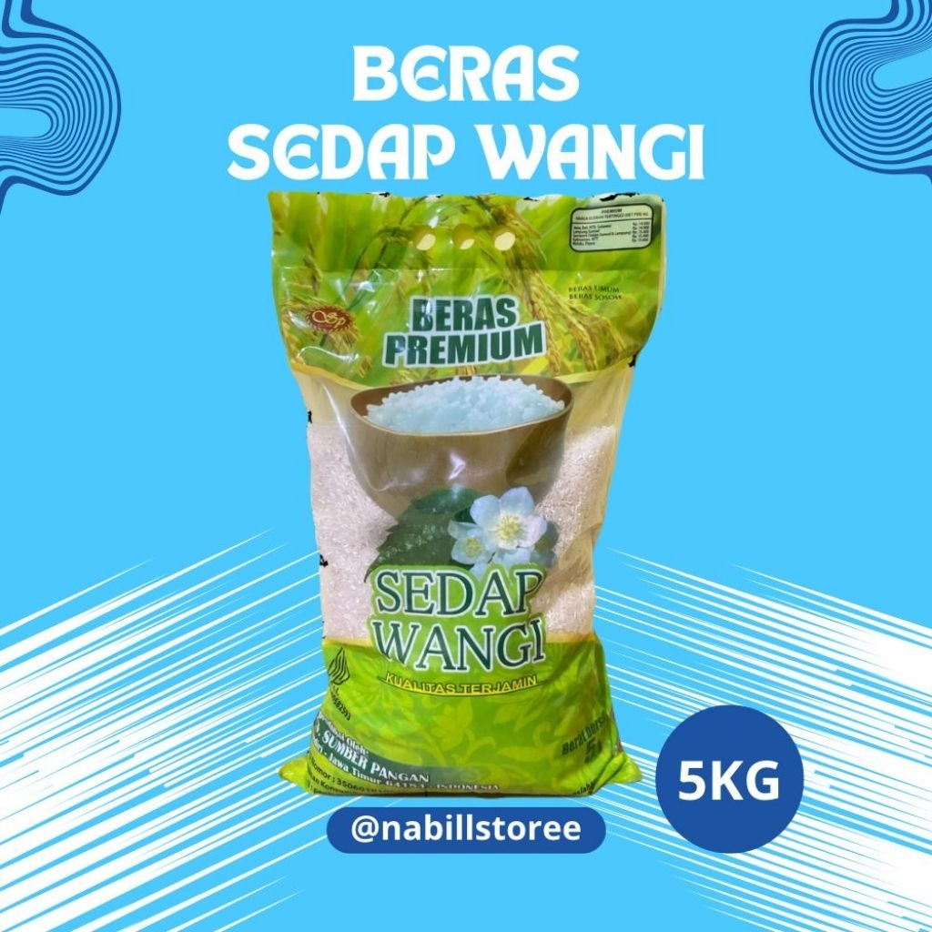 

Beras sedap wangi 5kg, bersih premium kualitas terbaik