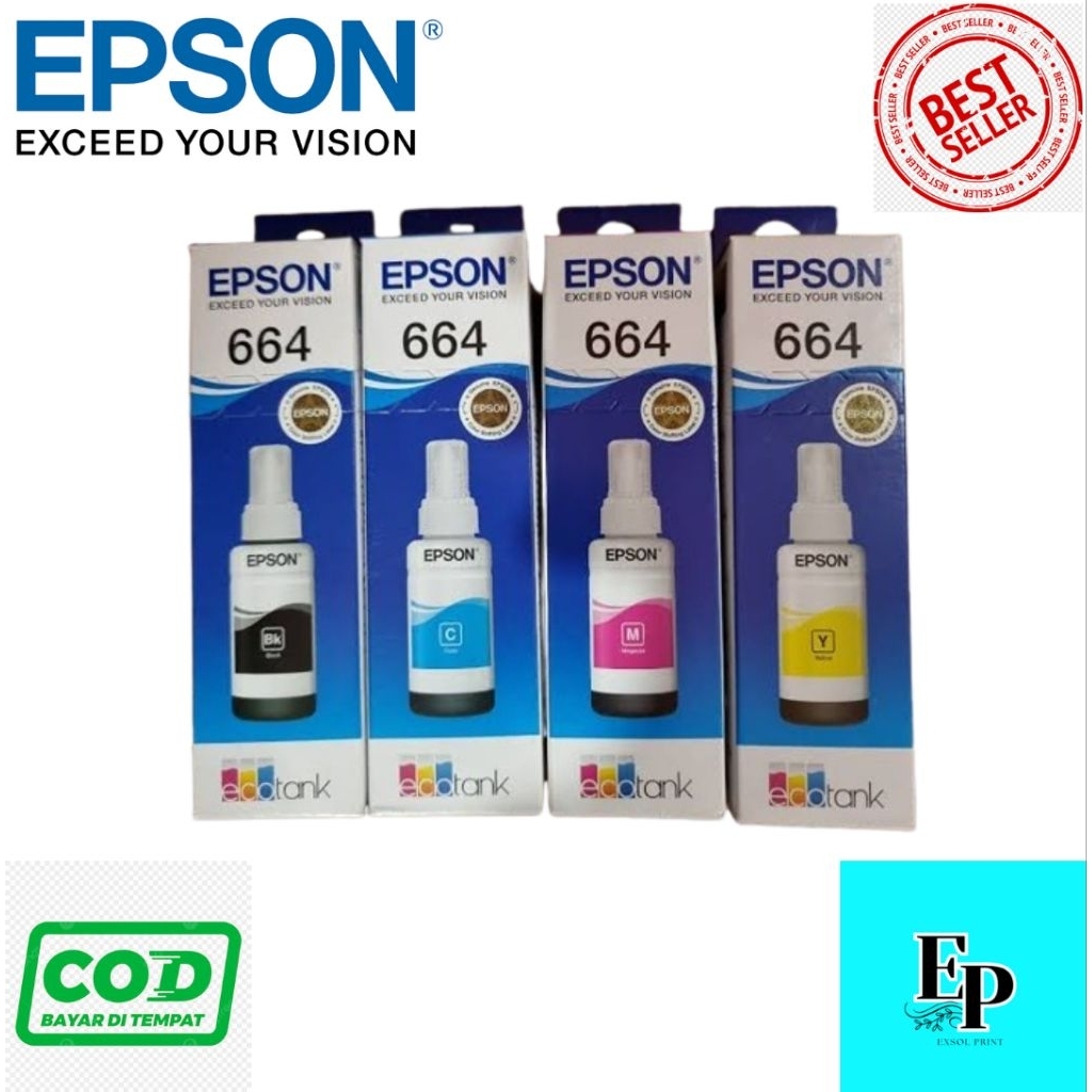 Tinta Epson 664 (1 set) Printer Epson  L310 L120 L360