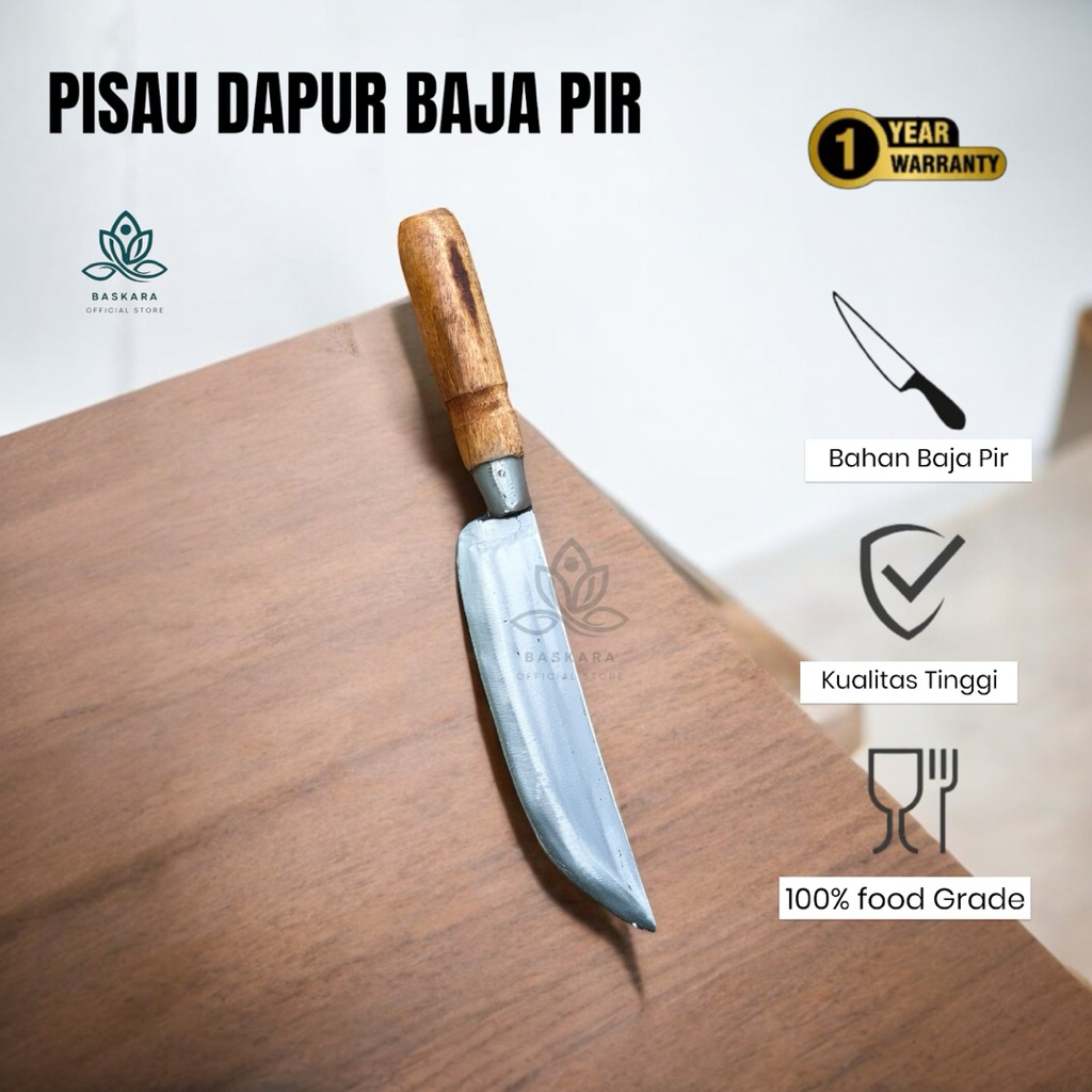 Pisau Dapur Bahan Baja Pir Putih Premium