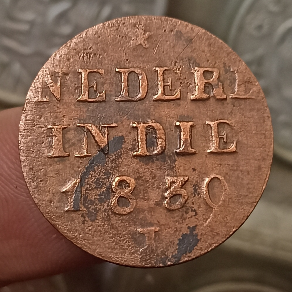 Koin Kuno Indonesia (Netherlands East Indies) 1 Cent/Duit - Willem I Tahun 1839 J