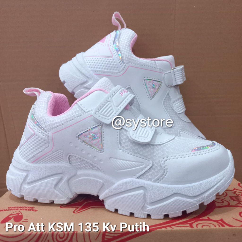 Sepatu Anak ProAtt Sepatu Sekolah Putih / Hitam Perekat