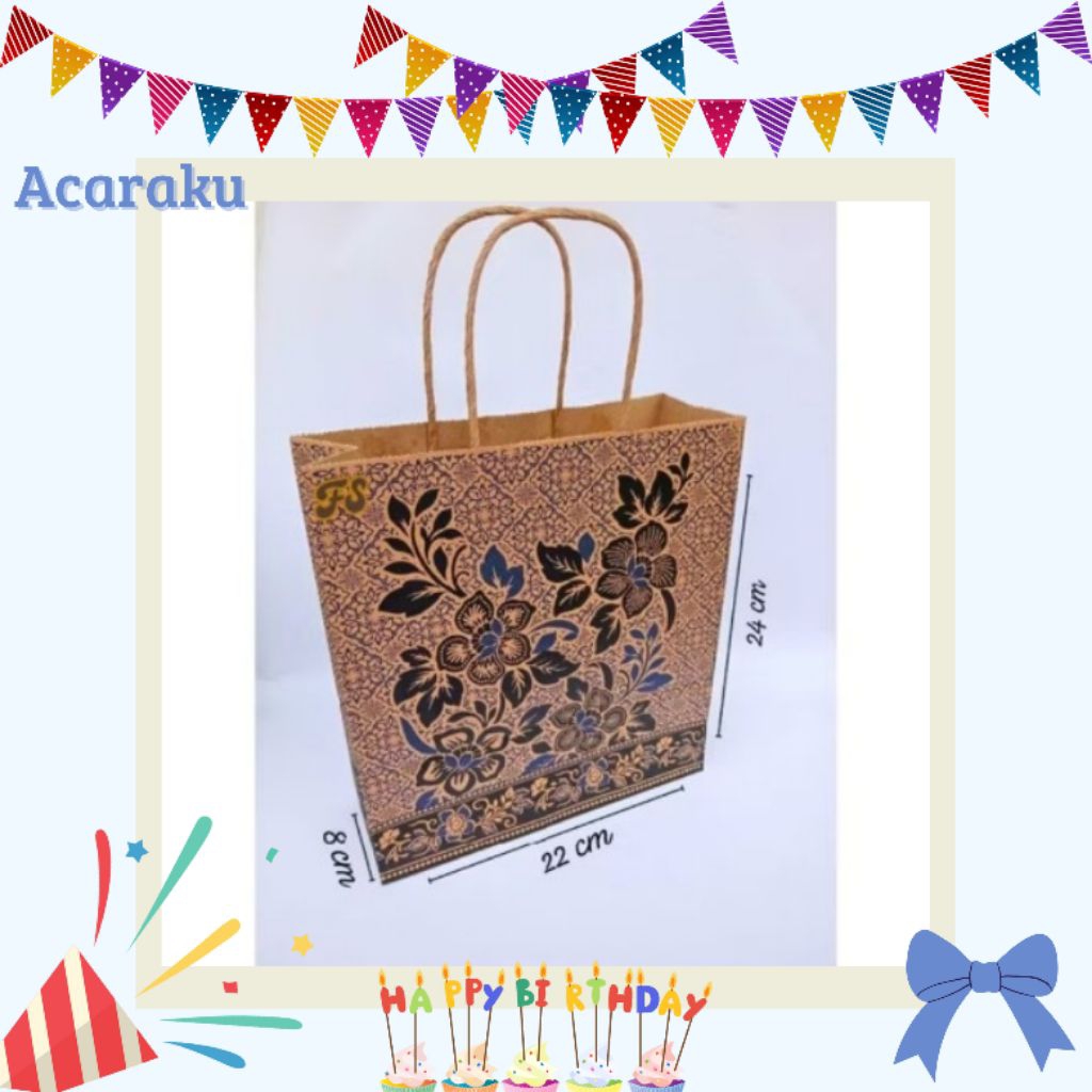 

Paper Bag By Okey//Goodie Bag Kraft Tas Batik Ecer