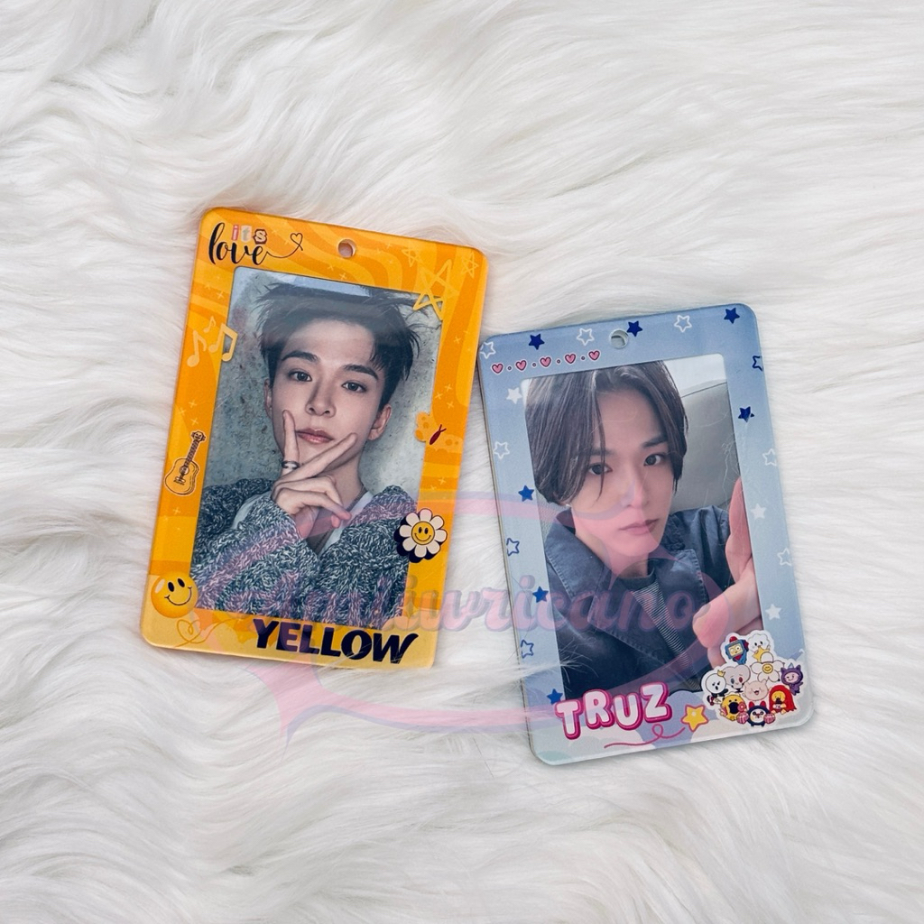 TREASURE CAHOL PHOTOCARD HOLDER ACRYLIC YELLOW & TRUZ VERSION FANMADE