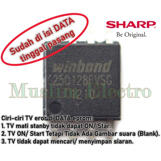 Ic Eprom Isi FW TV LED Sharp 2T-C32GD1500I C32GD1500I Board QPWNH153WJZZ