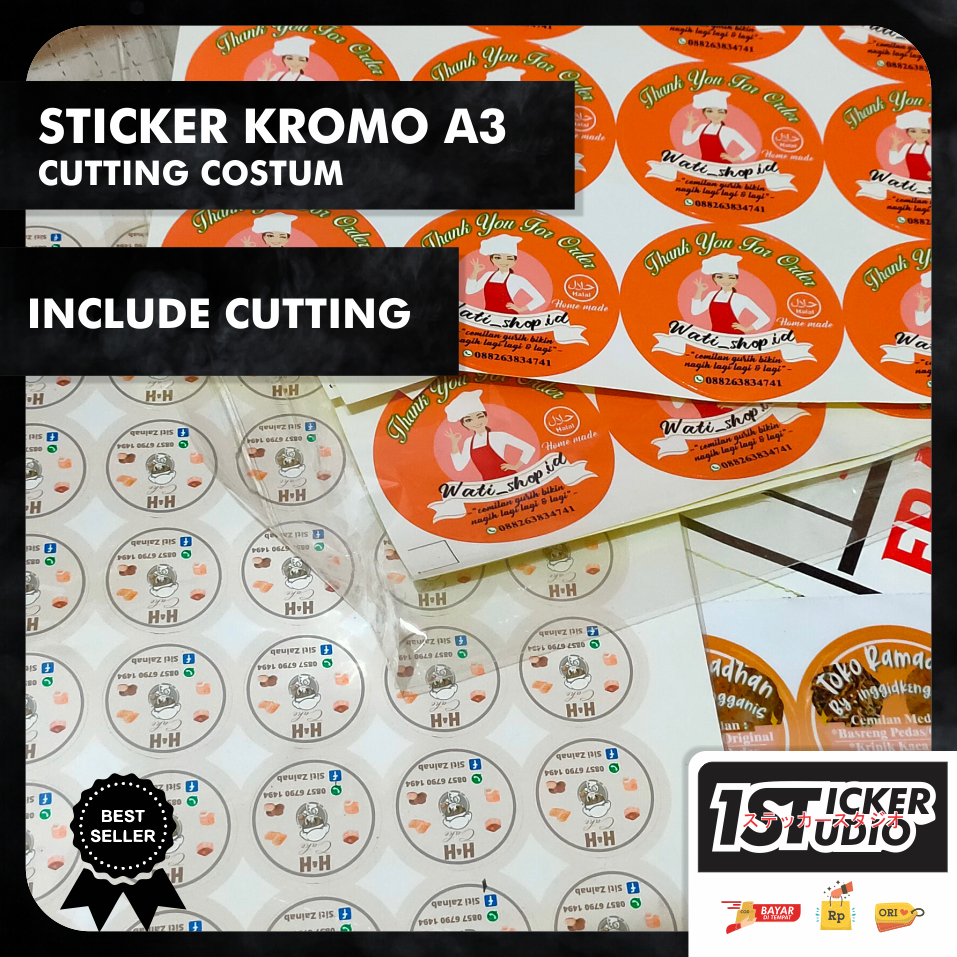 

1StickerStudio CETAK STIKER CROMO | STIKER LABEL MAKANAN | LABEL KEMASAN