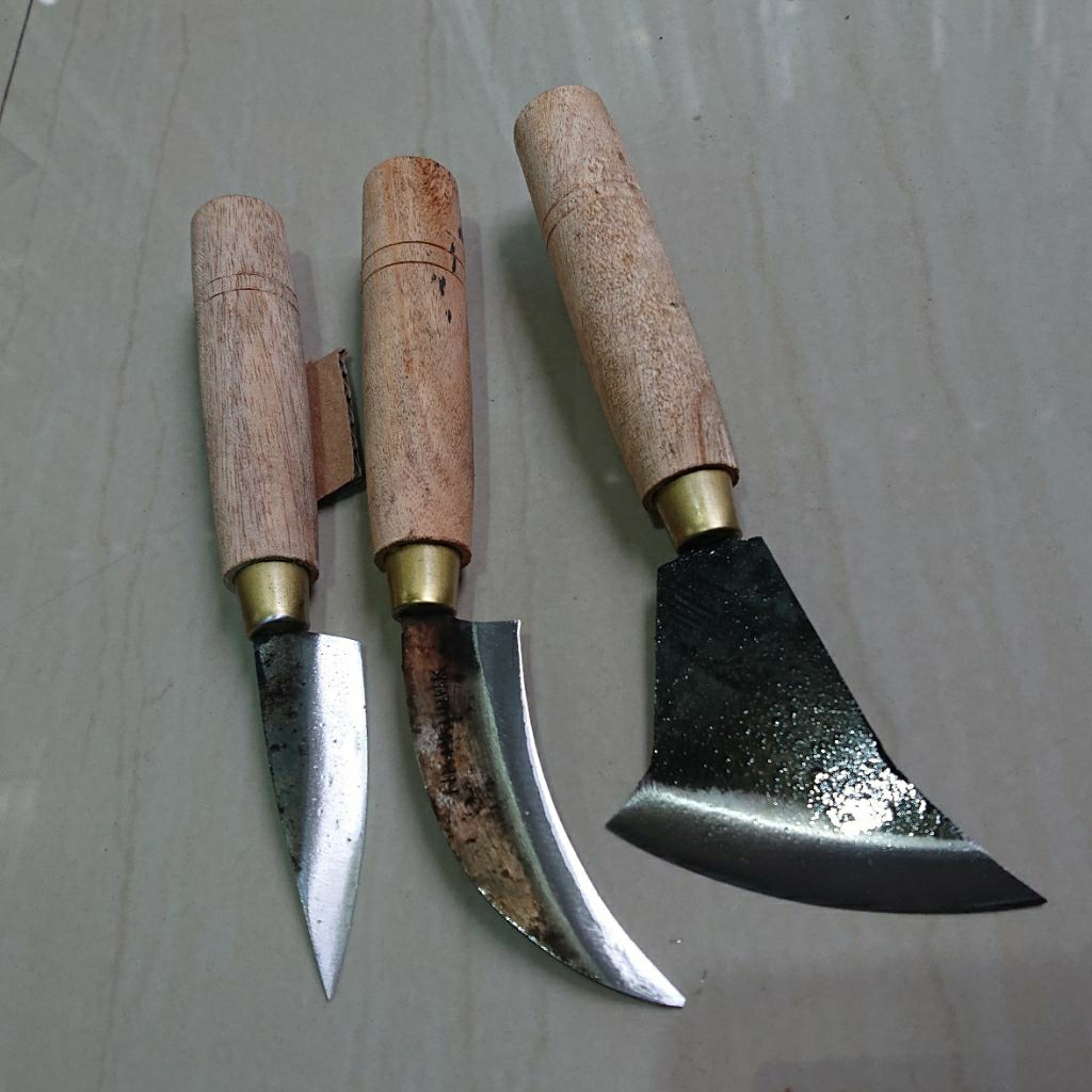 Pisau Kerajinan pisau okulasi pisau bonsai set isi 3