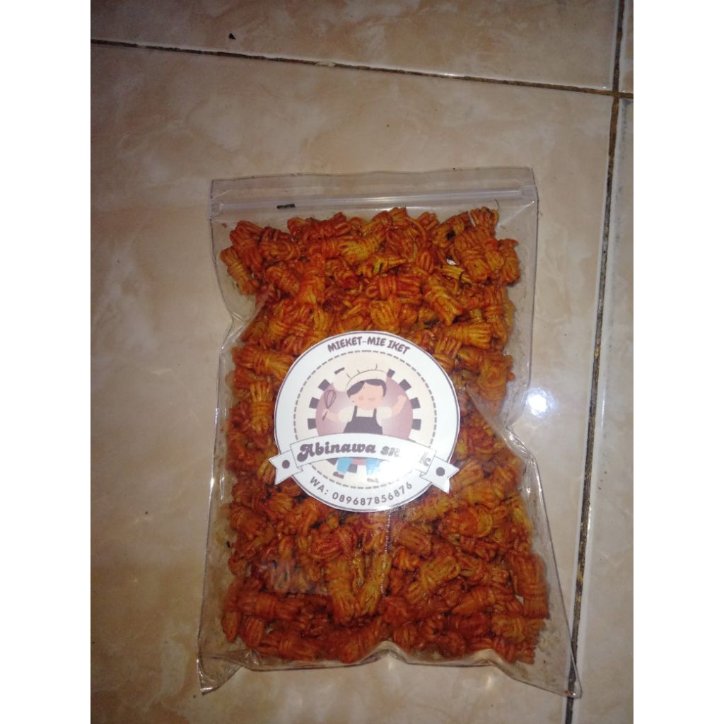 

500gram MIE-IKET PEDAS MANIS DAUN JERUK ABINAWA SNACK