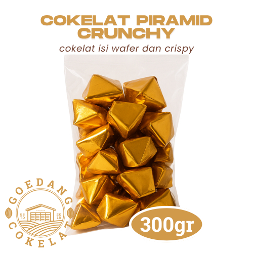 

Cokelat Piramid Crunchy 300gr | Cokelat Olahan Wafer n Crispy