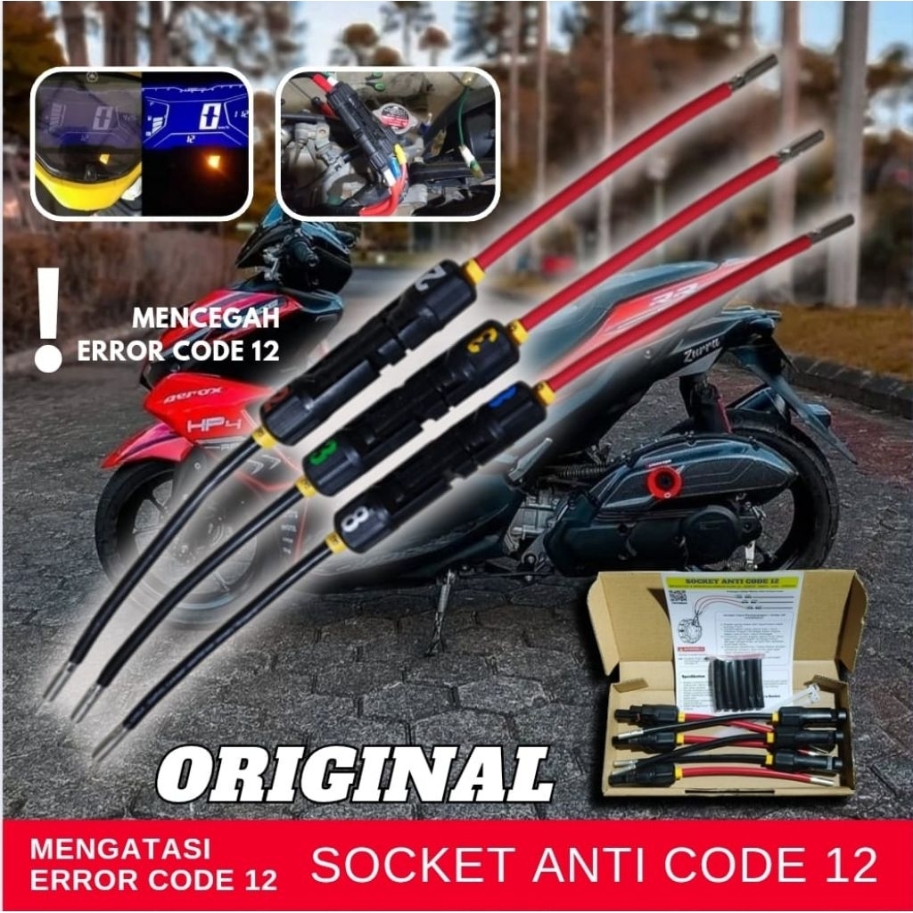 COD Soket Anti Kode 12 Aerox / NMAX / Lexi / Freego ORIGINAL
